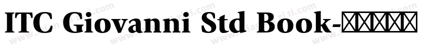 ITC Giovanni Std Book字体转换